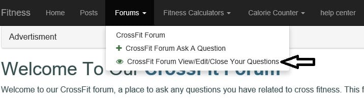 Screen shot of menu item to select for editing/closing a question https://www.getstrong.fit