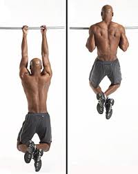 man showing how to perform Shoulder Width Chin-Ups