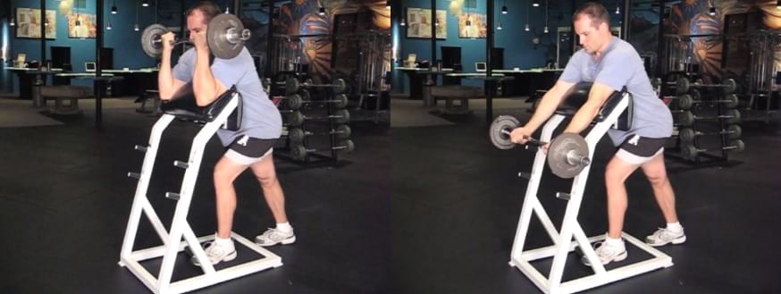man showing how to do the Suitcase Deadlift https://get-strong.fit/Standing-Preacher-Curl/Exercises