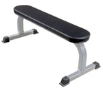a weighted gym bench