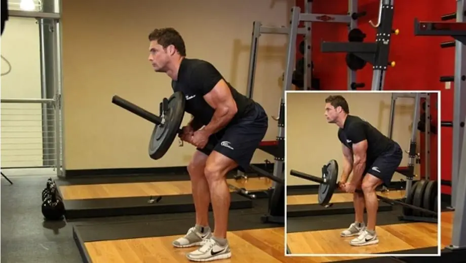 how to perform Bent Over Two-Arm Long Bar Row https://get-strong.fit/Fitness